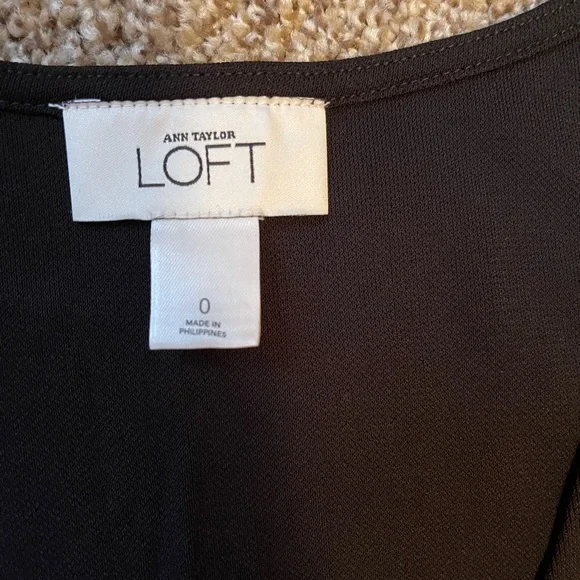 Ann Taylor Loft Size 0 Black Sleeveless Dress - Picture 4 of 7